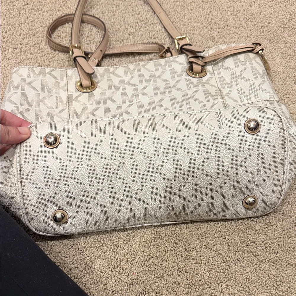 Michael Kors Tan and Brown Logo Tote - Picture 7 of 7